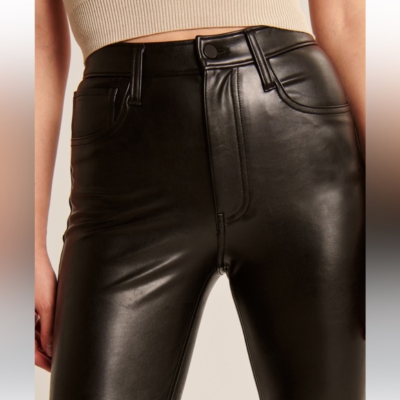 Abercrombie & Fitch Faux Leather Pants - Picture 3 of 10